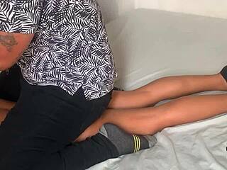 I overpowered my stepsister with rough massage