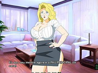 Blond Stepmom's Missionary Anime Tease