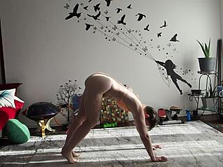 Aurora's Steamy Bikini Yoga Session
