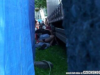hidden camera catches lovers at czech concert.