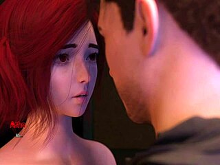 Redhead Dominates 3D Game with Stunning Curves