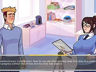Horny teacher solo in 3D Academy 34?