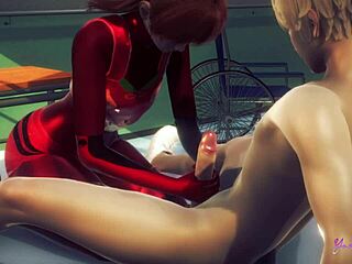 3D Asuka's daring hentai blend