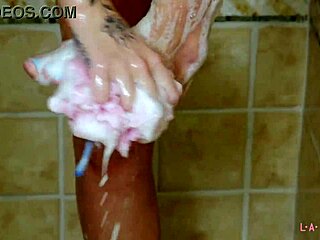 My cute blonde’s teasing shower moment