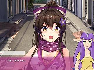 anime tease: big curves, playful panties