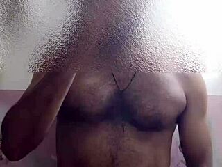 indian whore strokes big black cock for fans