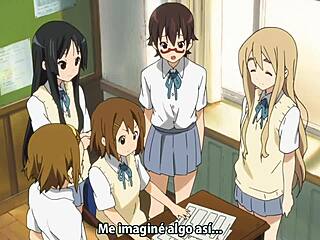 Provocative k-on anime babe teases with flair