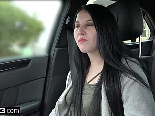 College Girl Kinsley Anne Sucks in Parked Car