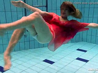 duna bultihalo seduces in red poolside
