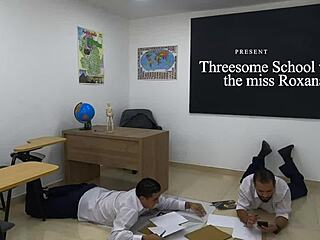 University Threesome With Teacher Roxana Caputo