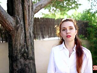kira the french redhead nurse teases in lingerie