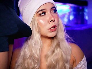 Blonde Latina Sucks Cock Through Boxer Shorts
