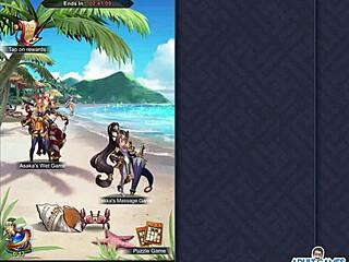 Asakas anime beach sex party gets kinky.