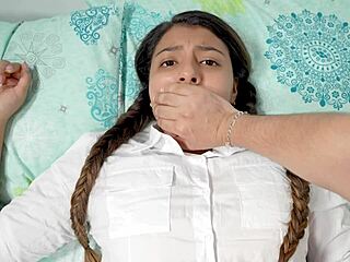 shh don’t scream - stepbrother fucks stepsister alone at home