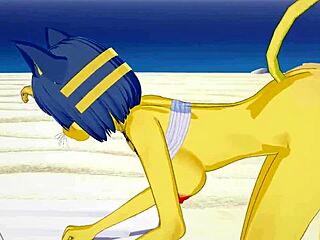 Ankha’s Tempting Beach Fuck from Animal Crossing
