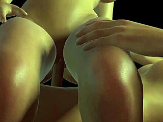 Blonde Girl Enjoys Sideways Passion