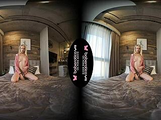 Blonde Mika's Solo VR Tease Turns Naughty