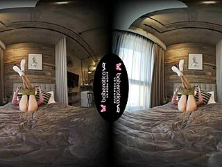 Blonde Mika's Solo VR Tease Turns Naughty