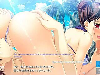 anime hentai resort love scene with subtitle