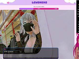 lewdneko the vtuber maid moans in harem hotel game