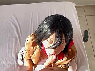 my mikasa rides eren’s cock hard