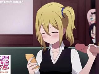 Ai Hayasaka's Naughty Office Handjob in Kaguya XXX Scene