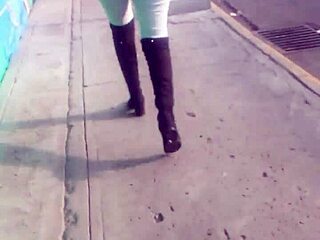 milf’s teasing curves on the streets