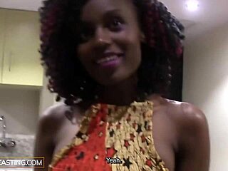 Ebony model tricked into hard fuck at fake casting