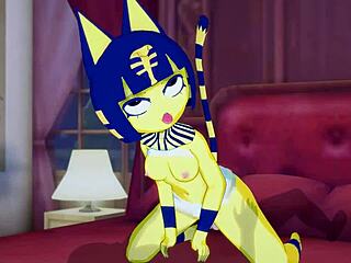 Ankha Rides Thick Cock In Bedroom Scene