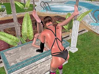 3D Lesbian Fisting Teased on Table