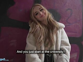 British Blonde’s POV Blowjob in Public Spot
