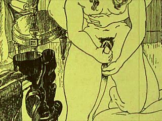 vintage erotic drawing with captivating retro charm