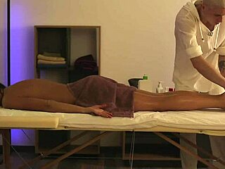 Masseur Seduces Tight Pussy and Fucks Her on Table