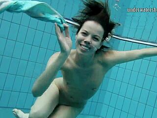 Russian Babe Tempts by Pool