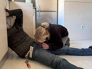 Bride's Lust in Kitchen's Embrace