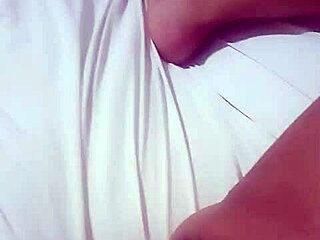 big chested brunette takes hot facial