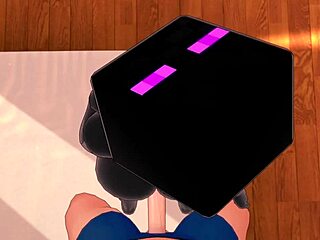 girlfriend dresses as enderman for bed