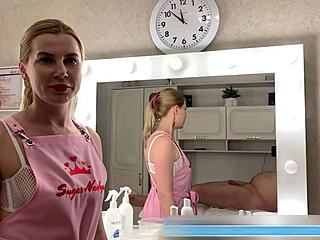 Nurse Sugarnadya Fucked Hard in Kinky Glove Handjob