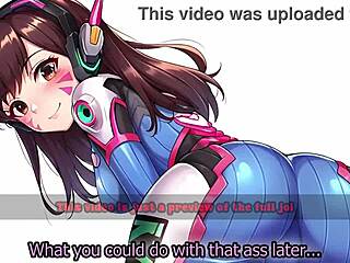 D Va’s edging game dominates submissive players hard