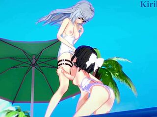 Miku and Laura’s Sultry 3D Play