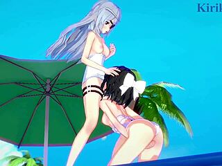 Miku Kohinata And Laura Bodewig's Lesbian Tease