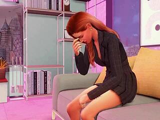 Sensual anime massage in 3D adult entertainment