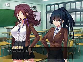 Anime Babes Teasing In Bathroom Clash