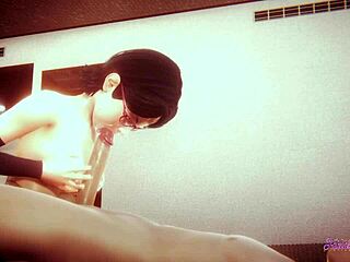 what’s naruto hentai sarada doing in pov blowjob?