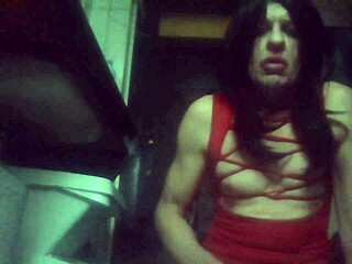 tranny slut's relentless anal dildo play
