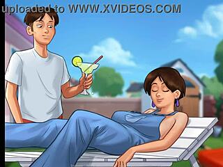 summertime saga diane jerks me in backyard