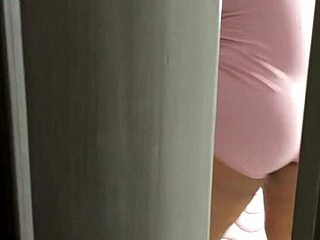 ever spied on a brunette's tight thong ass?