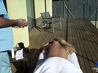 French masseuse fucks me on the balcony