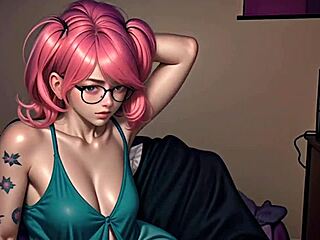Nerdy girl possessed by demon fucks hard