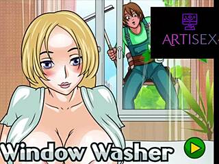 Window Washer's Sultry Cartoon Surprise
